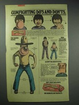 1980 Hubba Bubba Bubble Gum Ad - Gumfighting Do&#39;s - £14.61 GBP