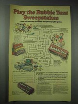 1982 Bubble Yum Bubble Gum Ad - Play the Sweepstakes - $18.49