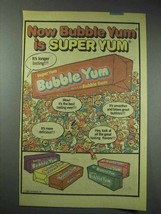 1982 Bubble Yum Bubble Gum Ad - Now Super Yum - £14.76 GBP