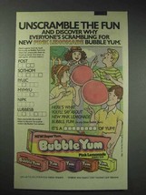 1983 Bubble Yum Bubble Gum Ad - Pink Lemonade - £14.76 GBP