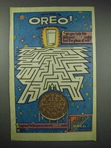 1985 Nabisco Oreo Cookies Ad - Help Find Glass of Milk - £14.56 GBP