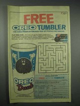 1985 Nabisco Oreo Cookies Ad - Oreo Dunk Tumbler - £14.55 GBP