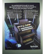 1985 Technics PCM Digital Electronic Organ Ad - £14.78 GBP