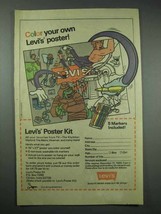 1985 Levi's Jeans Ad - Color Your Own Poster - $18.49