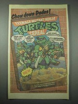 1989 Ralston Teenage Mutant Ninja Turtles Cereal Ad - £14.50 GBP