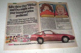 1987 Oxy Acne Products Ad - Zittles - Nissan 300ZX car - £14.61 GBP