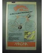 1987 Magna Outrageous 18 Speed Bicycle Ad - So Fast! - £14.78 GBP