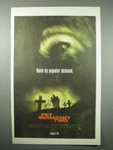 1992 Pet Sematary Two Movie Ad - Back By Popular Demand - £14.77 GBP