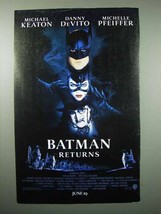 1992 Batman Returns Movie Ad - Michelle Pfeiffer - £14.50 GBP