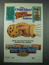 1987 Nabisco Chips Ahoy Cookie Ad - Betcha Bite a Chip Fold-In - $18.49