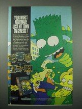 1993 Flying Edge Simpsons Barts Nightmare Video Game Ad - £14.78 GBP