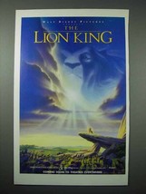 1994 Walt Disney The Lion King Movie Ad - $18.49