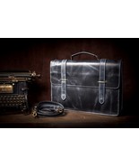 KALATING Personalized Handmade Real Leather Mens Briefcase Laptop Bag 15... - $231.14 CAD