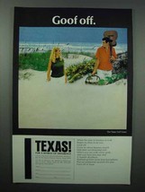 1969 Texas Tourism Ad - Gulf Coast - Goof Off - £14.48 GBP