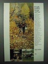 1967 Ontario Canada Tourism Ad - Friendly, Familiar - £14.57 GBP