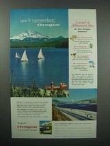 1956 Oregon Tourism Ad - Elk Lake, South Sister Peak - £14.56 GBP