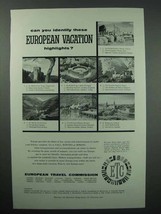 1957 European Travel Commission Tourism Ad - Highlights - £14.78 GBP