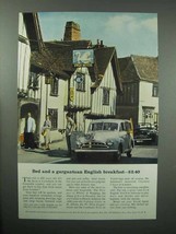 1956 Britain Tourism Ad - Bed and Gargantuan Breakfast - $18.49