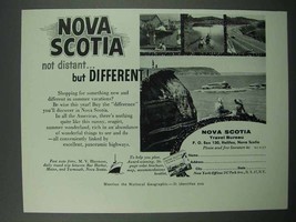 1957 Nova Scotia Canada Tourism Ad - Not Distant - £14.53 GBP