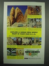 1955 New Mexico Tourism Ad - Explore a Whole New World - £14.53 GBP