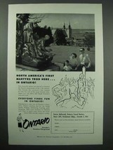 1955 Ontario Canada Tourism Ad - First Martyrs Trod - £14.55 GBP