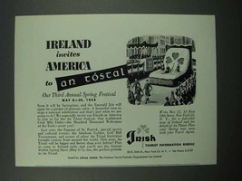 1955 Ireland Tourism Ad - Invites America to An Tostal - £14.78 GBP