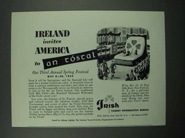 1955 Ireland Tourism Ad - Invites America to An Tostal - £14.65 GBP