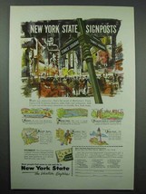 1953 New York Tourism Ad - State Signposts - £14.54 GBP