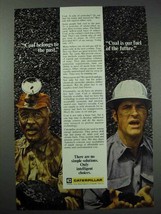 1975 Caterpillar Ad - Coal Belongs in Past, Future - $18.49