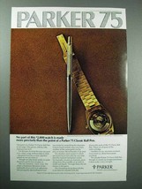 1974 Parker 75 Classic Ball Pen Ad - Made Precisely - £14.54 GBP