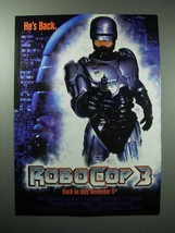 1993 Robocop 3 Movie Ad - He&#39;s Back - £14.56 GBP