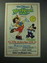 1989 Walt Disney's Magic Kingdom on Ice Ad - £14.55 GBP