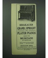 1913 Krakauer Upright Piano Ad - £14.54 GBP