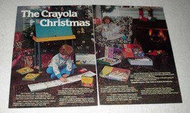 1977 Crayola Craft Home Art Studio Ad - Christmas - $18.49