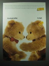 1992 Steiff Stuffed Animal Teddy Bear Ad - £14.74 GBP