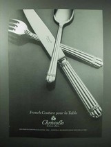 1985 Christofle Aria Silverware Ad - French Couture - £14.48 GBP