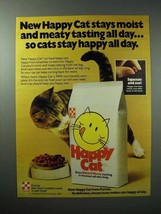 1983 Purina Happy Cat Cat Food Ad - Stays Moist - £14.55 GBP