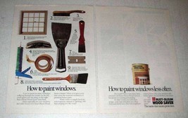 1991 Rust-Oleum Wood Saver Ad - Paint Windows Less - $18.49