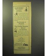 1933 University of Wyoming Ad - Learn, Enjoy Rockies - £14.78 GBP