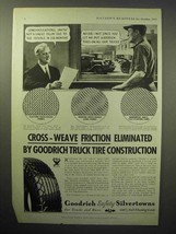 1933 Goodrich Safety Silvertowns Truck Tire Ad - Cross-Weave Friction - £14.81 GBP