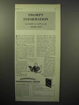 1933 Hammermill Bond Mimeograph Paper Ad - Prompt - $18.49