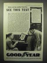 1933 Goodyear Truck Tire Ad - See This Test - $18.49