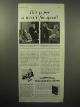 1933 Hammermill Bond Mimeograph Paper Ad - Speed - £14.54 GBP