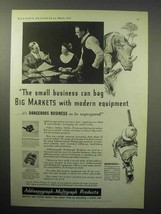 1933 Model 100 Multigraph, Model 700 Addressograph Ad - Bag Big Markets - $18.49