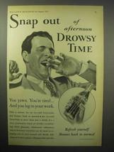 1933 Coca-Cola Soda Ad - Snap Out of Drowsy Time - £14.78 GBP