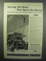 1933 International Harvester Truck Ad - Serving Wires - £14.23 GBP