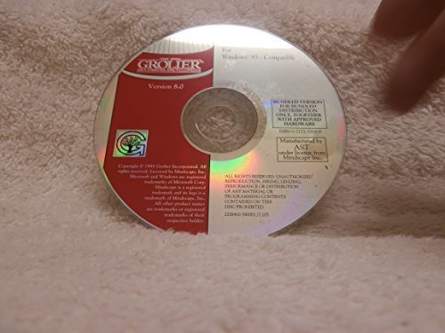 The 1996 Grolier Multimedia Encyclopedia Version 8.0 [CD-ROM] n/a - $11.72