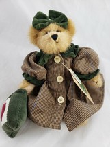 Boyds Bailey Tan Bear Green Bow Pants Plaid Dress Heart Pillow 6 Inch St... - £27.57 GBP