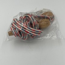 Gold Cup Skipping Jump Rope Red White Blue Wooden Handles NEW - $18.99
