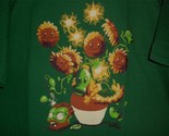 TeeFury Van Gogh LARGE &quot;Sunflowers VS Zombies&quot; Mash Up Shirt GREEN - $14.00